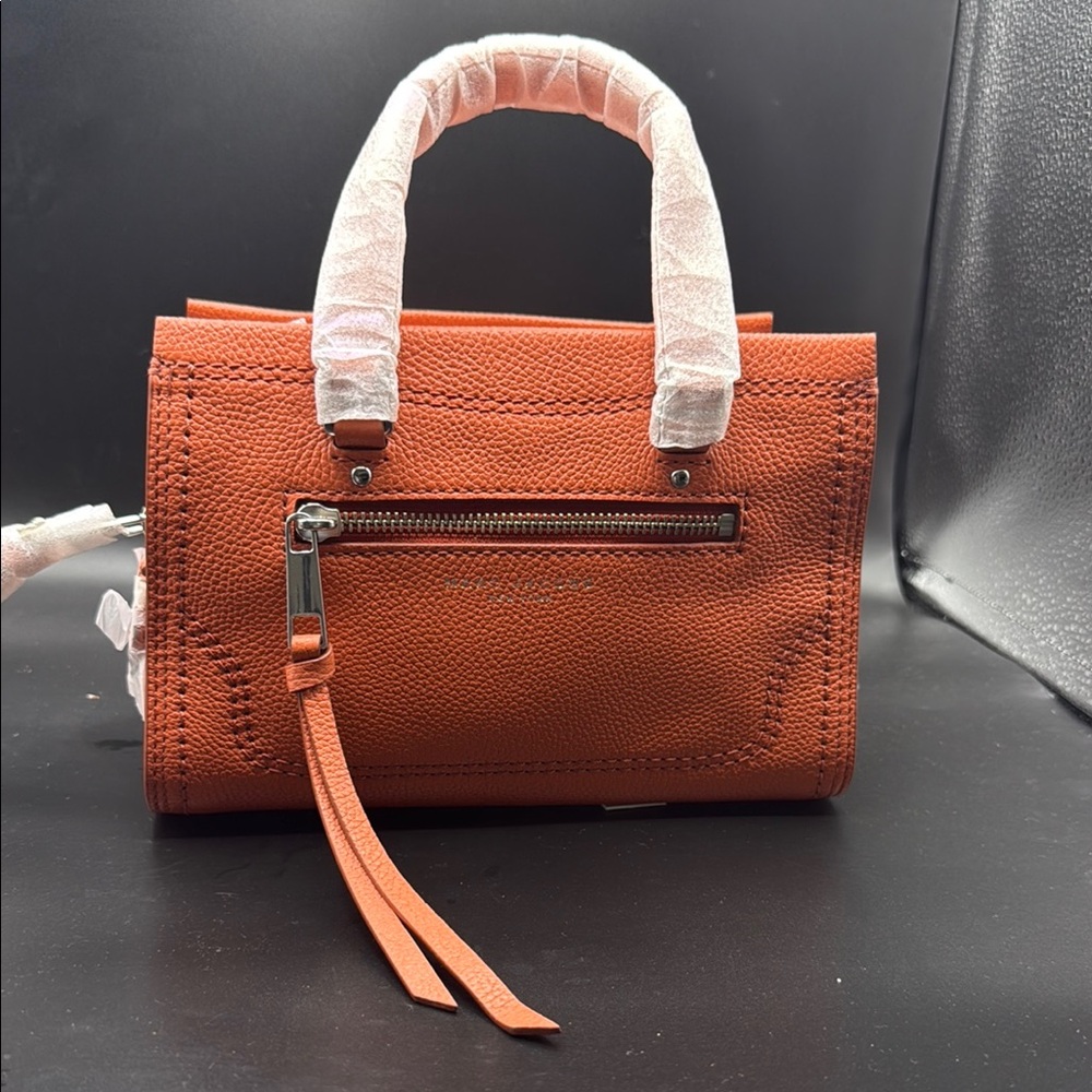 Marc Jacobs Orange Satchel with Textured Finish